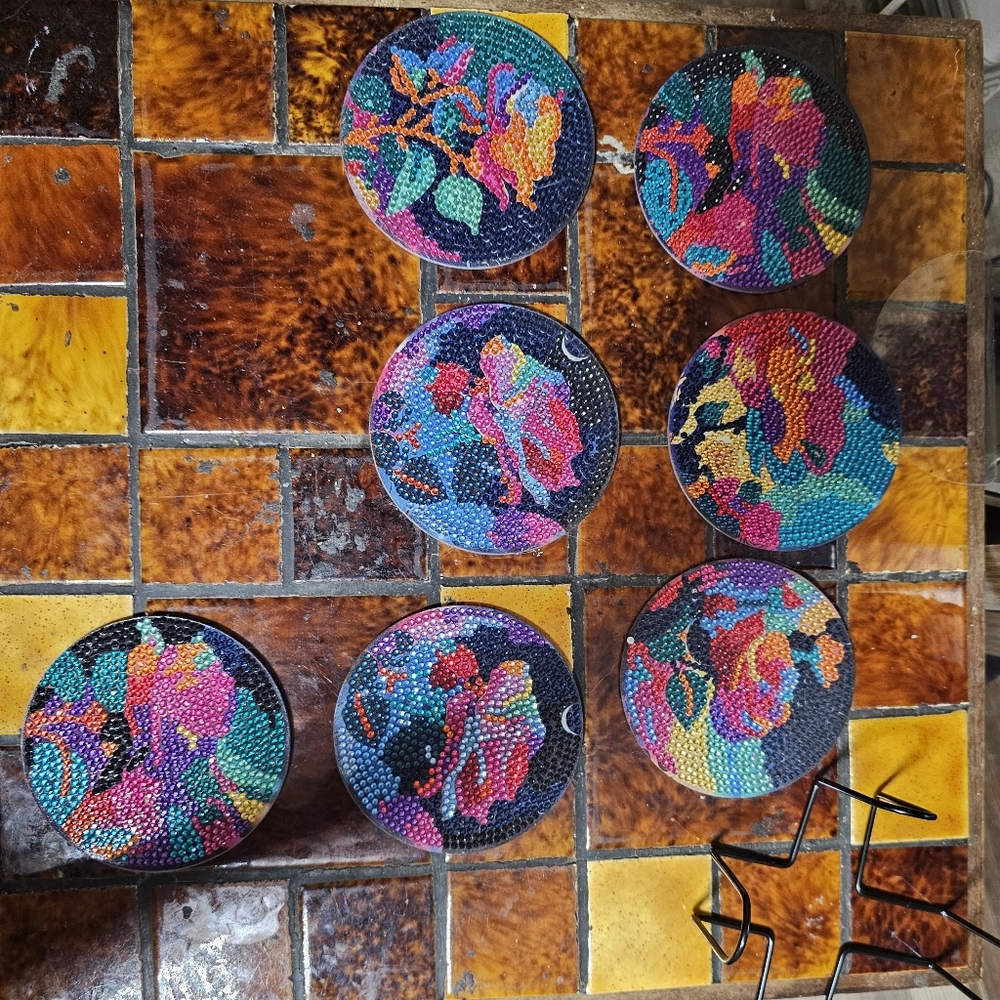 Colorful Beaded Coasters Set